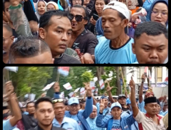 Paslon Bagus Dihantar Seribuan Pendukung dengan Iringan Sholawat dan Singo Ulung