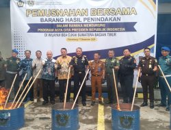 Pemusnahan Bersama Barang Hasil Penindakan Bea Cukai Wilayah Bagian Timur
