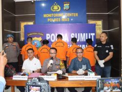 Lima Orang Pelaku Judi Sabung Ayam di Nias Barat Berhasil Diringkus Sat Reskrim Polres Nias