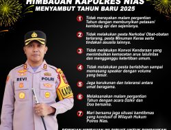 Kapolres Nias Himbau Warga Rayakan Malam Tahun Baru 2025 dengan Aman dan Kondusif