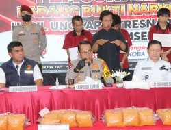 Kapolda Bersama Forkopimda Sumsel Musnahkan 50 kilogram Sabu Sabu Jaringan Internasional
