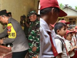 Tim Gabungan Dari Pejabat TNI, Polri Serta Pemerintah Daerah Kunjungan SDN 078481 Uluna’ai Hiligodu Kecamatan Idanogawo Kabupaten Nias