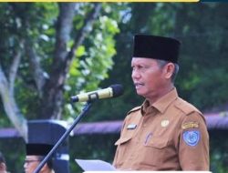 Asisten l Setdakab Memimpin Upacara Apel Gabungan Kelompok l di Lingkungan Pemkab Labuhanbatu