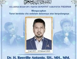 Renville Antonio Meninggal Akibat Kecelakaan, Demokrat Berduka: “Beliau Kader Terbaik”