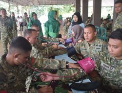 Sambut HUT ke-64 Kostrad Tahun 2025, Brigif 9/DY/2 Kostrad Mengggelar Kegiatan Donor Darah