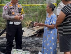 Polres Nias Gelar Bakti Sosial untuk Korban Kebakaran dalam Operasi Keselamatan Toba 2025