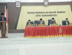 DPRD Kota Gunungsitoli Gelar Rapat Paripurna Mendengarkan Penyampaian Pidato Pasca Pelantikan sebagai Wali Kota Periode 2025-2030