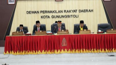 Ketua DPRD Pimpin Rapat Paripurna Hari Jadi Ke-347 Kota Gunungsitoli Tahun 2025