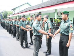 Prajurit Kodim 0822 Bondowoso Naik Pangkat, Dandim Sampaikan Ucapan Selamat dan Apresiasi
