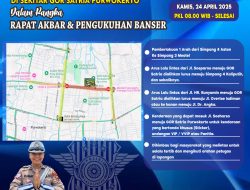Polresta Banyumas Lakukan Pengamanan dan Rekayasa Lalu Lintas Harlah GP Ansor ke 91 di GOR Satria Purwokerto