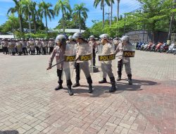Polres Nganjuk Cek Kesiapan Personel dan Peralatan Dalmas Sambut Hari Buruh 2025