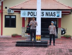 Kapolres Nias Pimpin Apel Siaga Hari Buruh, Cek Kesiapan Pasukan Dalmas