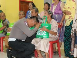 Polres Nias Beri Sembako dan Edukasi Lalu Lintas ke Gereja Pedalaman