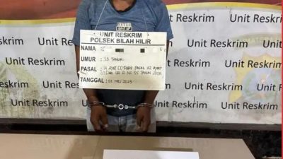 Polsek Bilah Hilir Berhasil Ringkus Seorang Pria Diduga Pengedar Narkoba