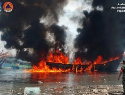 Kebakaran Kapal di Pelabuhan Pelindo Kota Tegal, Diduga Akibat Selang Terlepas saat Isi Solar