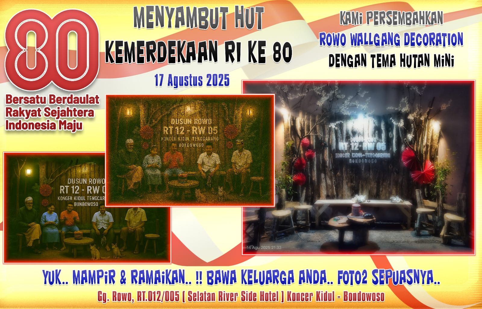 WallGang Decoration Jadi Ikon Baru Perayaan HUT RI di Desa Koncer Kidul