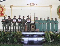 Penyerahan Tameng Lomba Binsat Antar Kompi, Danyonif: Tekadkan Bulat, Satukan Jiwa untuk Menjaga Marwah Condromowo