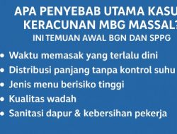Apa Penyebab Utama Kasus Keracunan MBG Massal? Ini Temuan Awal BGN dan SPPG