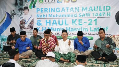 Semarak Maulid Nabi dan Haul KH. Munir Hasyim Latif di SMK YPM 1 Taman, Donasi untuk Palestina Terkumpul