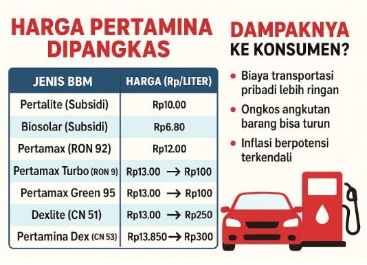 Harga Pertamina Dipangkas, Apa Dampaknya ke Konsumen