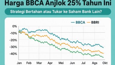 Harga BBCA Anjlok 25% Tahun Ini: Strategi Bertahan atau Tukar ke Saham Bank Lain?