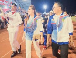 Wakil Ketua DPRD & Ketua KONI Kawal Parade Atlet Empat Lawang di PORPROV XV Sumsel