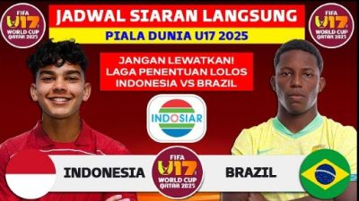 Brasil U-17 Hajar Indonesia U-17 4-0, Peluang Garuda Muda Tipis ke 32 Besar