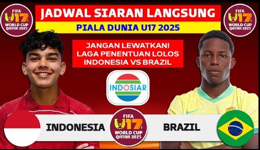 Brasil U-17 Hajar Indonesia U-17 4-0, Peluang Garuda Muda Tipis ke 32 Besar