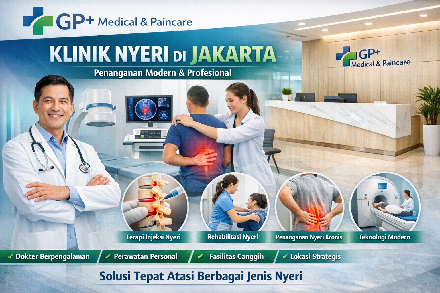 GP+ Medical & Paincare: Klinik Nyeri di Jakarta dengan Penanganan Modern dan Profesional
