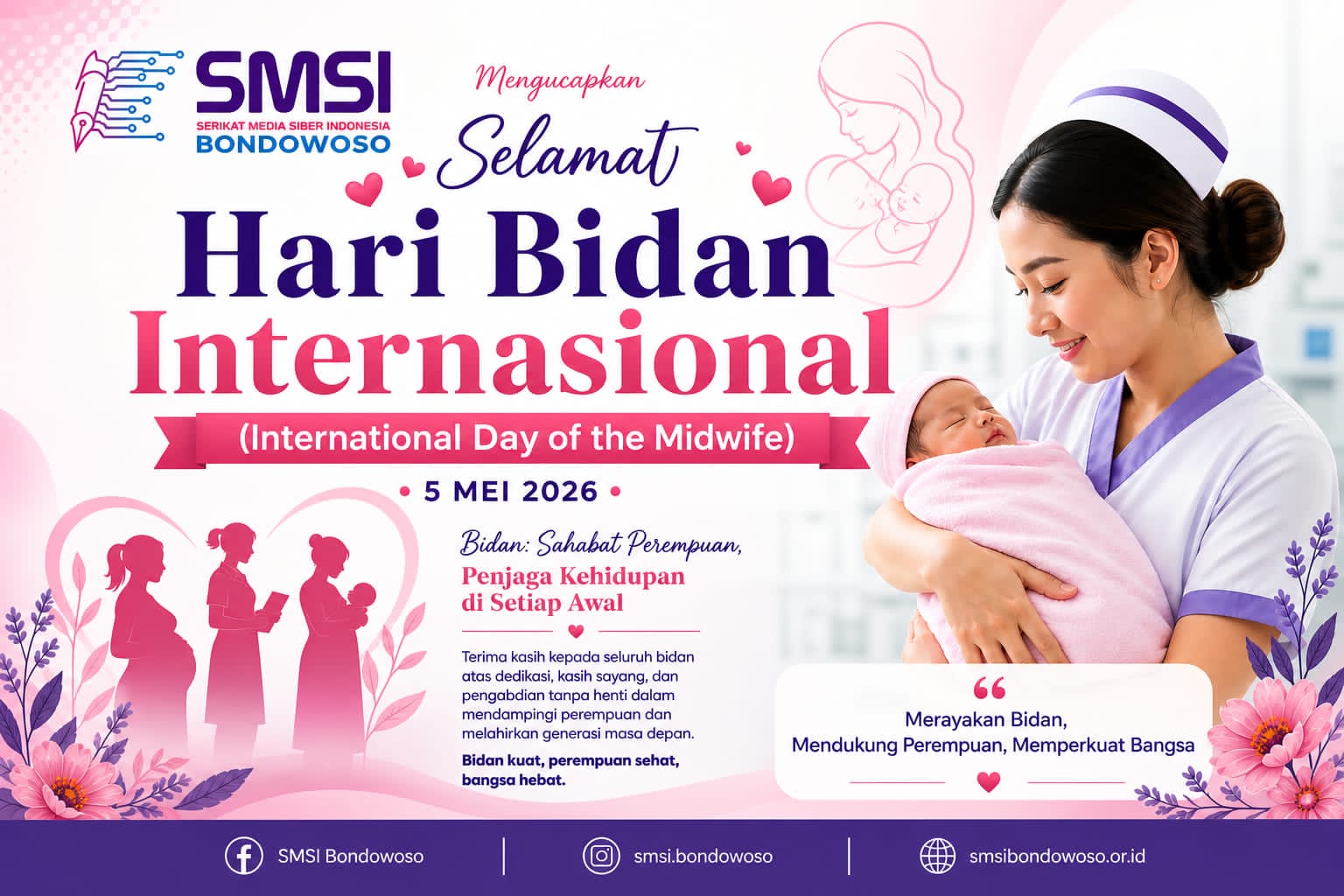 Peringatan Hari Bidan Internasional, SMSI Bondowoso Tekankan Perlindungan dan Kesejahteraan Bidan