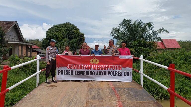 Jembatan Merah Putih di Lempuing Jaya Rampung 100 Persen pada Bulan Bakti Bhayangkara ke-80