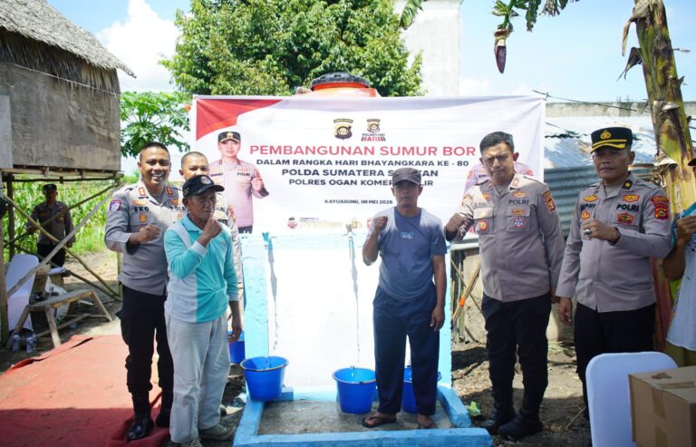 Kapolres OKI Resmikan Sumur Bor di Kayuagung, Bisa Airi Kebun Jagung Warga