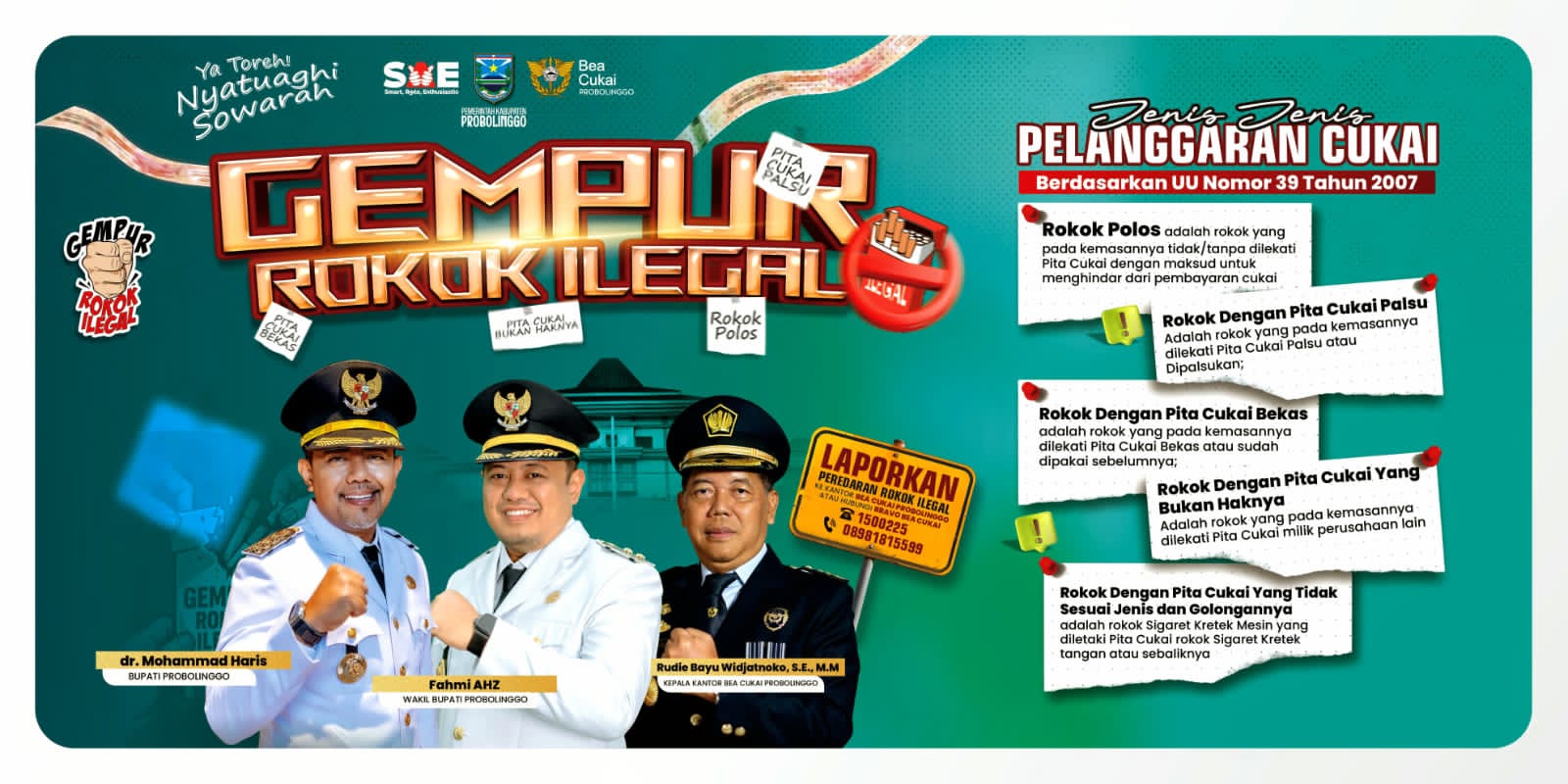 Gempur Rokok Ilegal, Masyarakat Diajak Kenali Ciri-ciri dan Laporkan Peredarannya
