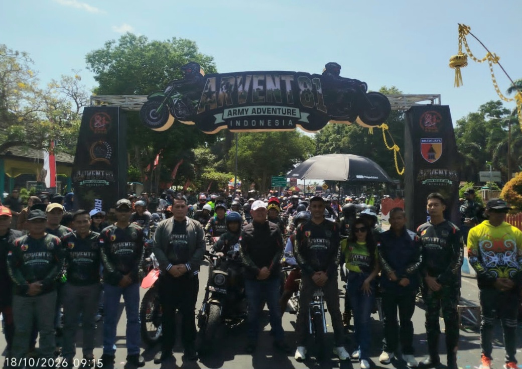 900 Rider Padati ARVENT 81, Kodim 0822 Bondowoso Perkuat Kemanunggalan TNI dan Rakyat